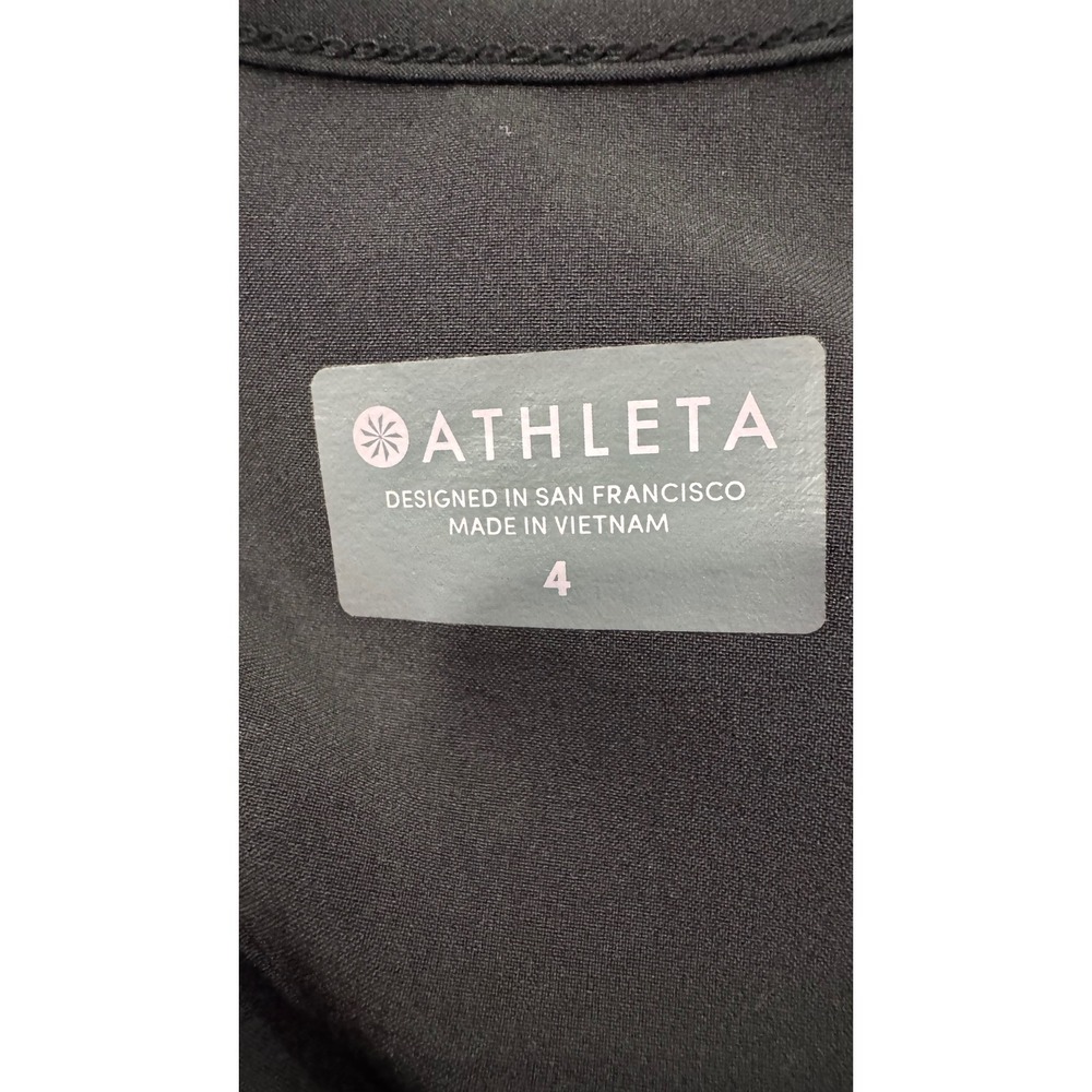 Athleta Black Sleeveless Scoop Neck Elastic Waist Tapered Leg Jumpsuit Size 4 - Picture 3 of 7